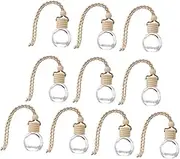ABOOFAN 10pcs Car Essential Oil Diffuser Bottles Hanging Perfume Bottles for Car Air Freshening and Home Use Transparent Design