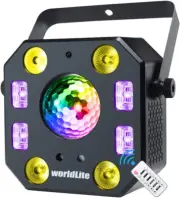 Stage & DJ Lights 5 in 1 with Magic Ball, LED Par Pattern Lights and Strobe/Uv,