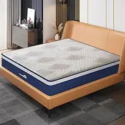 Familand Queen Mattress,35cm Innerspring Memory Foam Hybrid Mattresses in a Box,Individual Pocket Spring, Medium Firm Queen Size for Motion Isolation,Strong Edge Support,Pressure Relief,Soft