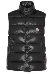 Moncler Tib Black Quilted Shell Gilet - 1, Men's Designer Gilet, Male - 1 1