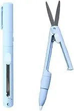 Multifunctional 2-in-1 Craft Knife and Scissors, Portable Foldable Paper Cutting Pen, Micro-Ceramic Blade and Stainless Steel Scissors/274