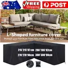 L Shaped Waterproof Rattan Corner Furniture Cover Garden Outdoor Sofa Protector