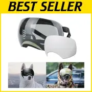 Adjustable UV400 Dog Sunglasses for Large Breeds - Clear & Reflective Lenses
