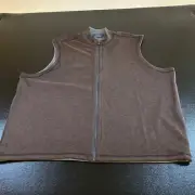 Roundtree Yorke Reversible Vest Full Zip Sleeveless Brown Gray Mens 2XL XXL NWT