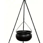 NNETM Witch's Cauldron with Lights - Black Plastic Bowl