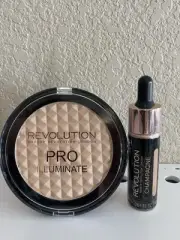 Makeup Revolution PRO Illuminate Highlighter and Champagne Liquid Highlighter.