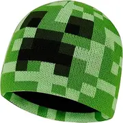 [Minecraft] Hat Boys, Scarf and Gloves Children's Sets, Creeper Knitted Hat Winter Hat Scarf Gloves Set Children – Gifts for Boys