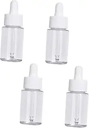 Baluue 4pcs Glass Dropper Pump Kettle Sauce Empty Dropper Shower Gel Bottle Oil Oil Liquid Travel Containers Leak White