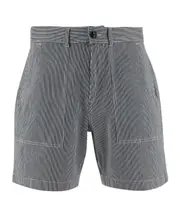 Woolrich Logo Tag Striped Bermuda Shorts L,M Gray