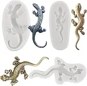 MINFEIDMS lizard Silicone Fondant Mold For Cake Decorating Cupcake Topper Chocolate Candy Gum Paste Polymer Clay Set Of 3