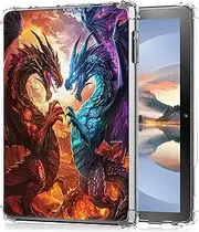 [HEAKIERG] Clear Case for 10.3" Kobo Elipsa 2E eReader, Transparent TPU Silicone Protective Shell Shockproof Case for Kobo Elipsa 2E 10.3 Inch Released 2023, Dragon Purple