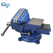 6 in Bench Vise w/ Anvil Swivel Base Heavy Duty Multipurpose Vise