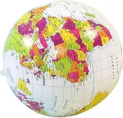 Giant Inflatable Globe for Kids and Adults PVC Beach Ball for Swimming Pool and Party Decorations Educational World Map for Geography Teaching
