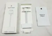 NEW APPLE DIGITAL AV ADAPTER MD098ZM/A 30-Pin iPAD iPHONE iPOD PLUG