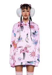 [Dolls Kill x The Powerpuff Girls] Fighting Crime Oversized Hoodie