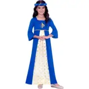 Tudor Princess Blue Medieval Dress Up Book Week Halloween Girls Costume
