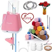 [Caydo] Knitting Mill Kit, Crochet Set for Beginners, Electric Knitting Machine Set, Automatic Manufacturing of Knitting Tubes, Decorative Cord Knitting Jolt, Gift DIY Crochet Machine for Adults and