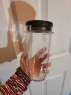 Ninja 24oz Replacement Cup w/ Travel Lid for Ninja Blender Clear/Black Flip Lid