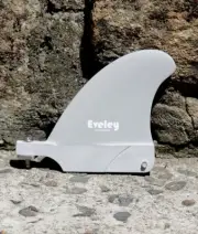 2.9" Classic Center Fin, solid ash Pro Glass with a machined finish.