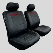 Leather Car Seat Covers For Mitsubishi Triton MR Black Airbag Safe Front Set