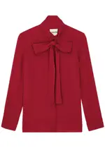 Khaite Tash Silk Blouse - Red - 6 6