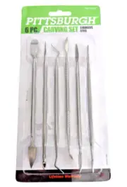 Carving Set : 6 Pc Stainless Steel : Spatula Hook Pick Spade Scoop & Combo : New