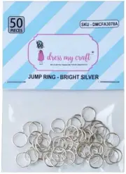 Dress My Craft Jump Rings 7mm 50/Pkg-Bright Silver FA3078A