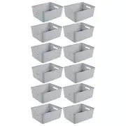Sterilite 14'' x 11.5'' x 5'' Woven Rectangular Short Basket Organizer (12 Pack)