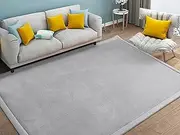 Baby Play Mat 1.25 inch Coral Velvet, Thick Japanese Tatami Mat Living Room Carpet with Non-Slip Backing, Large Solid Color Mat(Grey, 240 * 200cm)