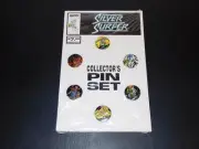 SILVER SURFER PIN SET MARVEL ENTERTAINMENT 1990 FACTORY SEALED