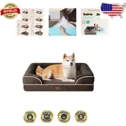 Waterproof Orthopedic Memory Foam Dog Bed for Large Dogs - Brown Comfort Couch