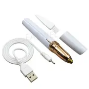 Women Lipstick Brows Pen Hair Remover Epilator USB Rechargeable Eyebrow Trimmer