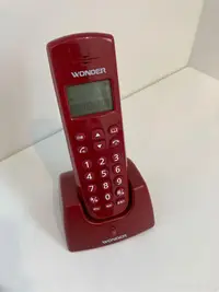 在飛比找Yahoo!奇摩拍賣優惠-WONDER旺，德 DECT數位無線電話 紅色  (WT-D