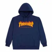 Thrasher - Flame Youth Hoodie Navy