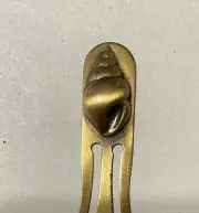 Solid Brass Bookmark- CONCH SHELL shape design- Beach Bookmark