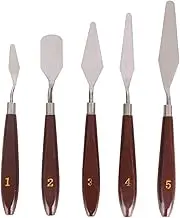 Painting Knife - 5-Piece Spatula Palette Knives with Stainless Steel Blade and Wooden Handle, Mixing Scraper Kit for Artist Oil Painting, Watercolor Oil Acrylic,Crafts, Rock, Face Painting