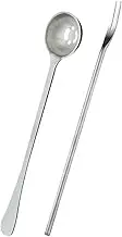 2 Pcs Stainless Steel Pickle Fork Metal Olive Spoon with Holes Long Handle Food Scoop Pickle Jar Serving Spoon