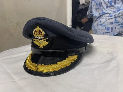 WW2 British RAF Visor Cap - Repro Pilot Peak Hat Uniform Air Force Officers New