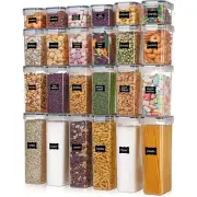 24 Pcs Airtight Food Storage Container Set Kitchen Pantry Organization Canisters