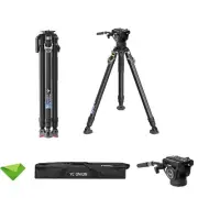 YC Onion PINETA Peak Carbon Fiber Tripod with 75mm Bowl Head+FH75 Fluid Head