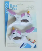 O2COOL Boca Towel Clips "Purple Unicorn" New