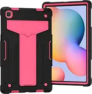 Epicgadget Case for Samsung Galaxy Tab A7 10.4 SM-T500/T505/T507/T503 (2020) - Shockproof Rugged Hybrid Protective Cover Case with Kickstand (Black/Pink)