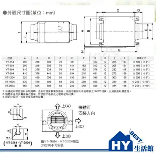 阿拉斯加 ALASKA 靜音型風機 VT-504 地下室換氣 室內通風 換氣機 排風機 進氣 / 排氣 -《HY生活館》