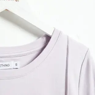 SOMETHING 基本繡花LOGO短袖T恤-女款 粉紫色 #503生日慶