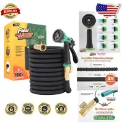 Revolutionize Your Gardening with 100 FT No-Kink Expandable Garden Hose - Black