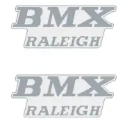 Raleigh - BMX Seat side CHROME decals - old school bmx