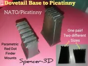 Telescope Dovetail to NATO/Picatinny Mounts, two different size mounts.