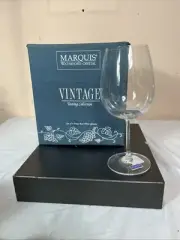 New Marquis by Waterford Crystal Set of 4 Deep Red Wine Glasses