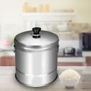 Stainless Steel Steamer with Inset Draining Basket Rice Cooker for Kitchen