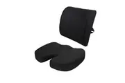 Memory Foam Lumbar Back Support Cushion Seat Set
